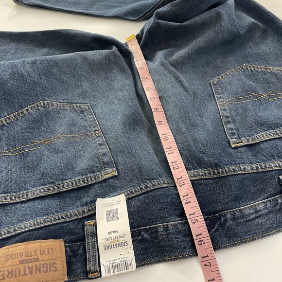 Signature By Levi Strauss & Co. Jeans Men's Straight‎ Fit Denim DARK WASH 44x30 - Picture 11 of 12